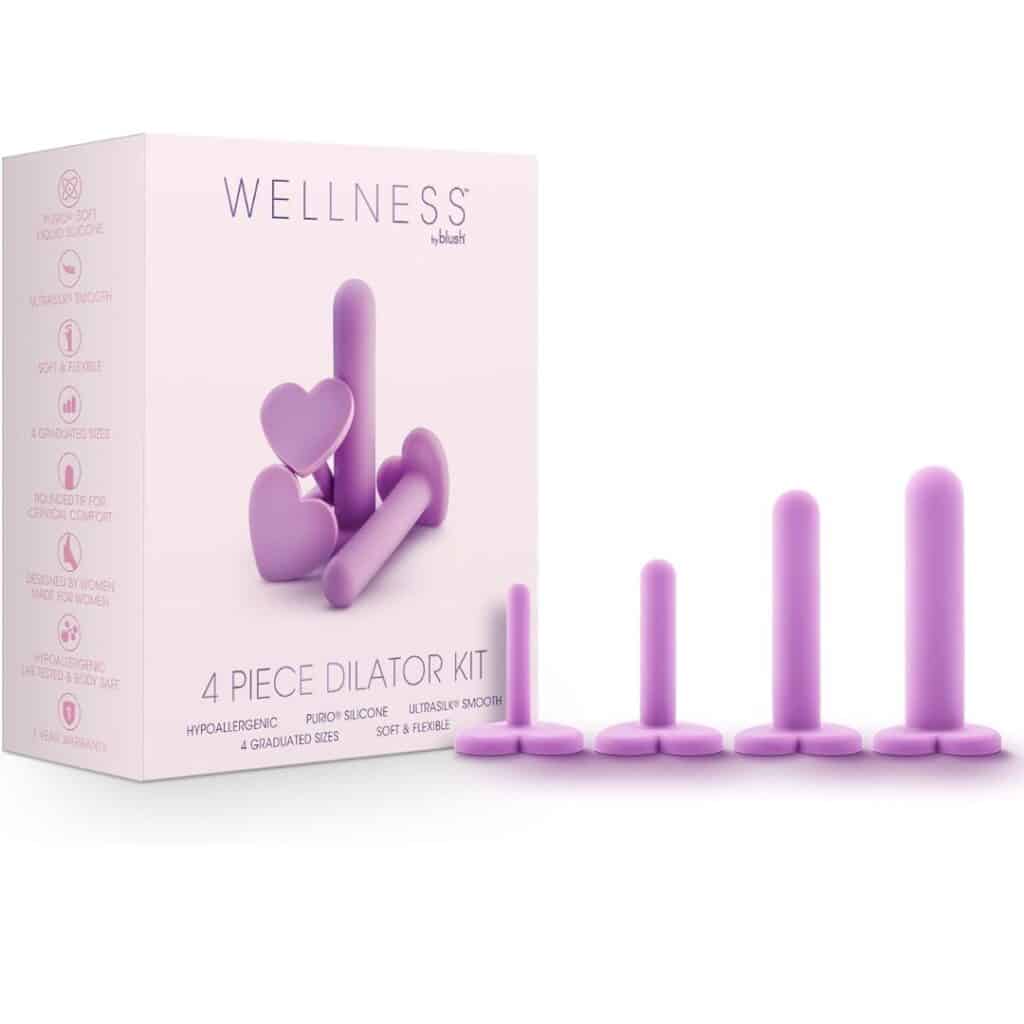 Wellness 4 Piece Silicone Dilator Kit in Purple